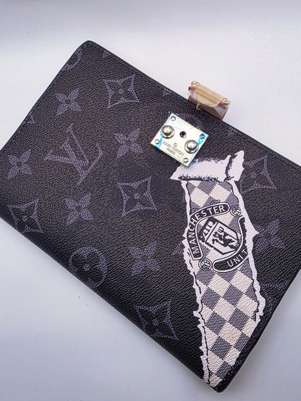 Fashion Black/Gray Monogram Canvas Notebook Cover